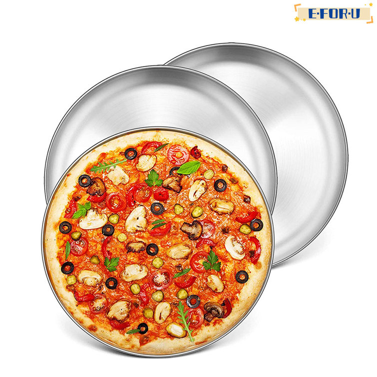 E.FOR.U Stainless Steel Pizza Tray, Round Pizza Dish Plate Wayfair
